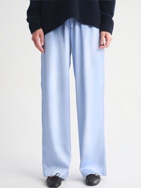 Abercrombie & Fitch Light Blue Straight-Leg Women's Drawstring Pants